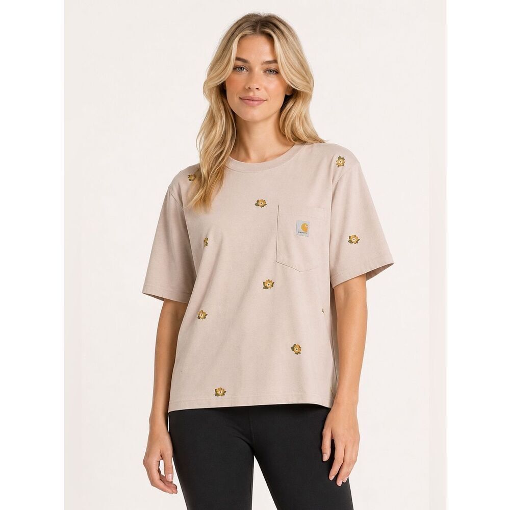Carhartt Women's Light Beige Graphic Tee